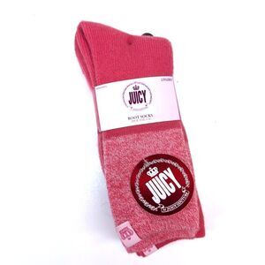 Juicy Couture Hot Pink Boot Socks, 2 pairs